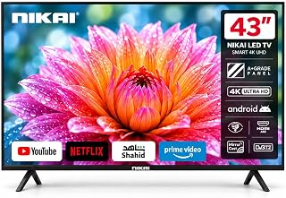 Compare Nikai 43 Inch Full HD LED TV | 1920x1080 Resolution, 20W Audio, QuadCore Processor, HDMI & USB Ports, PC Input, Child Lock, Sleep Timer, Ultra Slim Design | Black  NTV4300LED3 | 2 Year Warranty at KSA Price