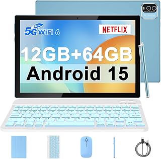 Android 14 Tablet, 10 inch 8GB RAM+64GB ROM+1TB…