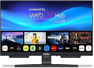 Compare Cello C1924WSH 19" inch SMART borderless TV Triple tuner DVBCS2T2 Bluetooth Ultrafast "WebOS by LG". "Pitch Perfect" speakers Disney+ Netflix Prime Made in Europe 2024 at KSA Price