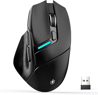 Compare Uineer Wireless Mouse, 3in1 Bluetooth 5.02.4GWired Mouse, 6 Adjustable DPI up to 12800, Programmable Silent Click Ergonomic Mouse for Laptop, PC, Mac, Office and Gaming at KSA Price
