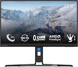Compare Lenovo Legion R24e Gaming Monitor, 23.8"FHD IPS, 180Hz Refresh, 99% sRGB, 0.5 ms MPRT, Tilt, Swivel, Pivot, Height Adjust Stand, Eye Comfort 2.0, Gaming Console Support, 3Yrs Warranty 67CCGAC4AE at KSA Price
