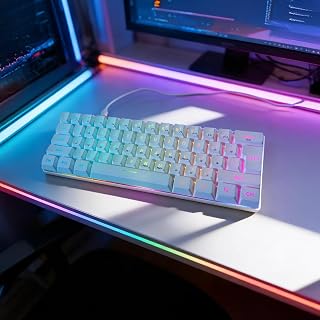 60% Gaming Keyboard, Ultra-Compact 61 Keys RGB…