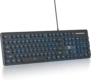 Retro Typewriter Black Keyboard Full Size, 104…