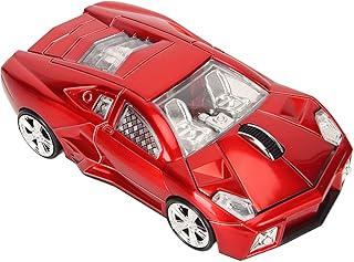 Compare Bewinner Red Wireless Car Mouse, 1600 DPI LED Light, Racing Car Mouse, Wireless Sports Car Mouse with USB Receiver, Computer Mouse Gift, Laptop, PC at KSA Price