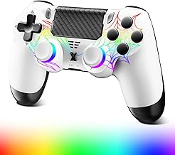 Compare Puiseno Wireless Controller for PS4, Dual Vibration Game JoystickMotion SensingTouchpadSpeaker3.5mm Audio Jack Headphone, Upgraded SixAxis Sensor, Compatible with PS4SlimPro ConsolePC,w at KSA Price