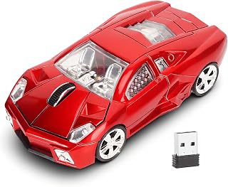 Compare ASHATA Sport Car Shaped Computer Mouse, 1600DPI Ergonomic Gaming Optical with USB Receiver, LED Light, Car for PC Laptop Notebook, for for at KSA Price