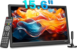 Compare KCR Portable Digital TV, 12V DVBT2 TV, HDMIAVUSB Inputs, Remote Control, 12V Car Charger Compatible,15.6inch,Black at KSA Price