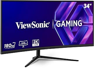 Compare ViewSonic VX34182KPC, 34 inch, UWQHD UltraWide QHD, 180Hz, 1ms, FreeSync Premium, Adjustable Stand, HDMI 2.0: 2 at KSA Price