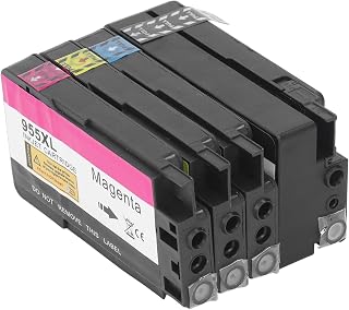 Compare Standard Design Ink for HP Printers, Large Capacity BK C M Y Tones, Smooth Printing for OfficeJet Pro 7720 7730 7740 8210 at KSA Price