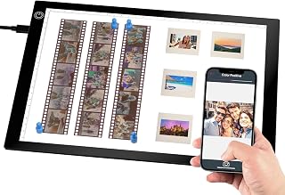 Compare Eyesen Slide Viewer Light Pad slide viewer for old slides negative scanner slide scanner digitiser light pad for Supporting Photo Slides & Film Negative Scanning with USB Cable 3 Levels of Brightness at KSA Price
