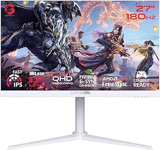 Compare GAMEON 27” Fast IPS Gaming Monitor – QHD 2K 2560x1440p, 180Hz, 0.3ms MPRT, HDMI 2.1, FreeSync GSync, Crosshair Assistant, HDR Ready, VRR, PS5 Compatible, GOA27QHD180IPS  White at KSA Price