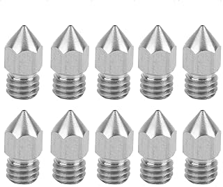 10Pcs 3D Printer Nozzle Set Silver Durable for…