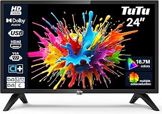 Compare TuTu TV 24 Inch 60 cm LED HD Televisions Triple Tuner DVBTT2CSS2 USB HDMI CICI+ Hotel Mode 2024 at KSA Price
