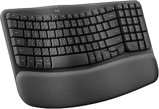 Logitech Wave Keys Wireless Ergonomic Keyboard with…