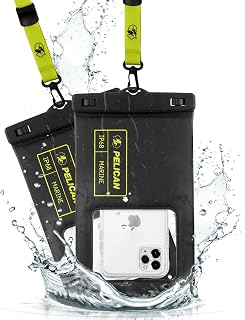 Compare Pelican 2 Pack Marine  IP68 Waterproof Phone Pouch XL Size  Floating Waterproof Phone Case  iPhone 15 Pro Max 14 Pro Max 13 Pro Max 12 S24 Ultra  Detachable Lanyard  BlackHiVis Yellow at KSA Price