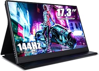 Compare ZSCMALLS Portable Monitor 17.3 Inch 144Hz 1080P FHD Gaming Monitor USBC HDMI Computer Display HDR IPS Laptop Screen Extender with Smart CoverSpeakers for Laptop PC Mac Phone PS3 45 Xbox at KSA Price