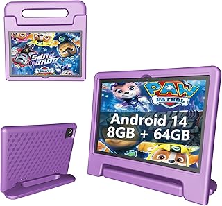Kids Tablet 8GB+64GB, 10 Inch Android 14 Tablet…