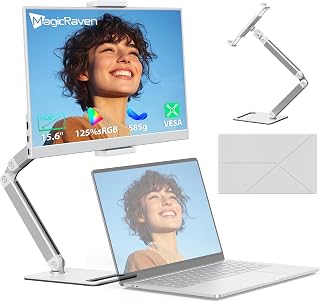 MAGICRAVEN 15.6" Portable Monitor with Stand/Tri-Fold…