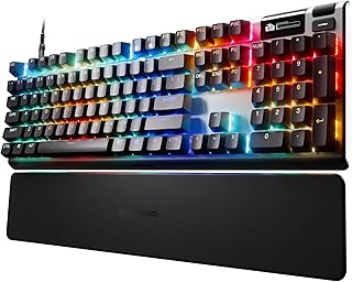 Compare SteelSeries Apex Pro Gen 3 Gaming Keyboard  OmniPoint 3.0 HyperMagnetic Switches  Adjustable Actuation  Rapid Trigger  GameReady Presets  Rapid TapSOCD  OLED  RGB  USBC  US QWERTY Layout at KSA Price