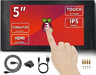 Compare 5 inch Touch Screen Monitor, 1280x720 Mini IPS Screen,HDMI PC Monitor with HDMI Inputs Compatible with Raspberry Pi, PC,Laptop at KSA Price