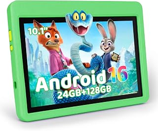 Compare Kids Tablet 10 Inch Android 16 Five Cores 24GB RAM 128GB ROM IPS Display HD 1280×800 Battery 6000mAh Child Lock WiFi 6 Bluetooth Green at KSA Price