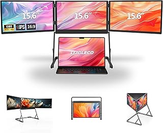 Compare Laptop Screen Extender, 15.6" FHD 1080P IPS Portable Foldable Triple Monitor, Laptop Monitor Extender, HDMIUSBC Plug n Play for Windows, Mac, Android,with Protective Sleeve at KSA Price