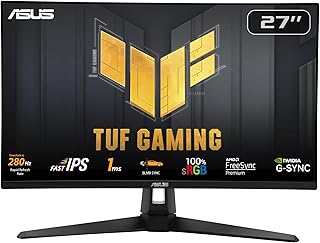 Compare ASUS TUF Gaming VG279QM1A – Gaming Monitor 27" Full HD 1920x1080, 280HzOC, Fast IPS, ELMB Sync, 1ms GTG, Freesync Premium, GSync Compatible, Variable Overdrive, 100% sRGB, HDR at KSA Price