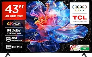 TCL 108 cm (43 inches) 4K UHD Smart…