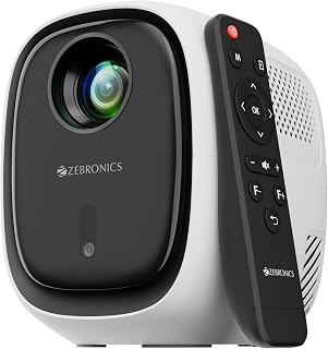 Compare ZEBRONICS New Launch PIXAPLAY 53, Smart Vertical Projector, 3500 Lumens, 4K Support, 120 Inch Screen Size, Auto Focus, Auto Keystone, Bluetooth, HDMI, USB, WIFI, 1080p Support, APP Support, Miracast at KSA Price