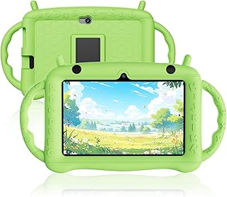 Compare Children's Tablet 7 Inch Android 12, 2 + 32 GB 128 GB TF, Tablet for Kids with Child Lock, Dual Camera, Bluetooth, WiFi, Protective Case, PreInstalled Children's Apps, YouTube, Google at KSA Price
