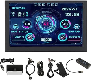 Computer Temp Monitor, 5in IPS USB Mini Screen,…