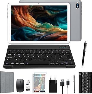 Compare 2025 Latest Android Tablet | 5G + 2.4G WLAN Tablet PC | OctaCore 128GB ROM TF 1TB | 10.1 Inch Touch Display | 3D Sound | 7000 mAh | 13+8MP | GPS | GMS Certified Tablets with Keyboard, Pen, Case at KSA Price