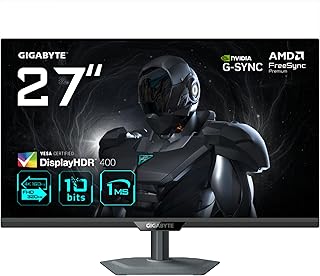 Compare GIGABYTE G27U Gaming Monitor 27" 4K UHD  Dual Mode 4K 160Hz or FHD 320Hz, 3840x2160, 1ms, 350CDm², FreeSync Premium, DisplayHDR400, HDMI 2.1, DisplayPort 1.4 at KSA Price