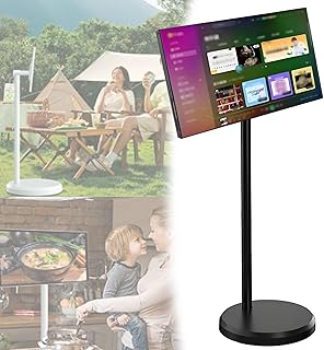 Compare 21.5" Portable TV on Wheels Touch Screen Monitor, 6G RAM+128G Storage, Movable Touchscreen Full Swivel Rotation, Rolling TV for Home, Outdoor at KSA Price