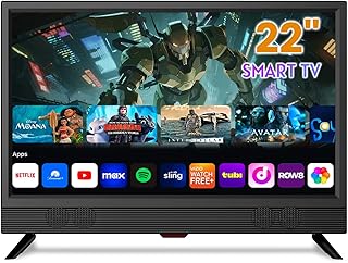 Compare 22 Inch Smart TV,Small Television with HDMI Input,Builtin Digital TunerUSBSupports WallMountedfor Bedroom,Kitchen,RV  Includes Remote Control at KSA Price