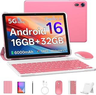 Tablet 10 Inch, Android 16 Tablet with Keyboard,…