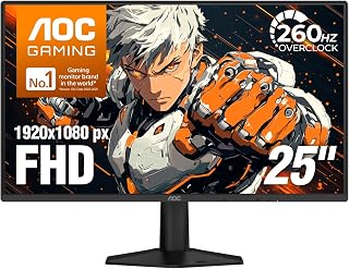 Compare AOC 25G51Z 25 Inch FHD 1920 x 1080 Gaming Monitor, 240Hz Refresh Rate, 0.5ms MPRT, IPS Panel, HDR, Frameless 3 Sides, 1 HDMI 2.0, 1 Display Port, 3 Years Zero at KSA Price