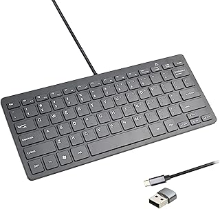 Powboro USB C Mini Keyboard Compact Small Slim…