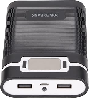 Compare Portable DIY Power Bank Case with LCD Display Emergency Charger for Mobile Devices 4 Battery ABS Material Black at KSA Price