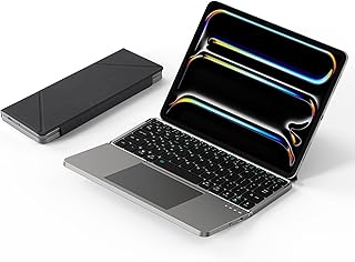 Compare DUX DUCIS OK Fold Series Keyboard for WindowsChrome OSAndroidiOSiPad OSMacOS — TwoFold Portable Bluetooth Keyboard with Touchpad, MultiDevice Connectivity, Slim PU Leather Cover – Black at KSA Price