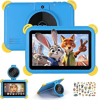 Compare Children's Tablet 7 Inch Android 15, 20GB RAM 64GB ROM 1TB Expandable, PentaCore, WiFi 6, BT5.4, Widevine L1, AI Camera & Learning Functions, Parent Control, Kids Tablet with EVA Case & OTG at KSA Price