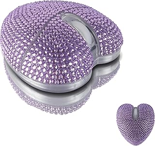 Compare elec Space Wireless Bluetooth Mouse, Silent and Stylish HeartShaped Mouse for Laptop, PC  10m Range Purple at KSA Price