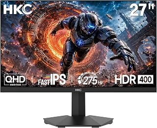 Compare HKC Gaming monitor 27 inch QHD 2560 × 1440, Fast IPS 260Hz OC to 275Hz 1ms, HDR400, 95�IP3, Adaptive Sync, eye protection, HDMI 2.0 and DP 1.4, VESA mount 100 × 100 mm at KSA Price