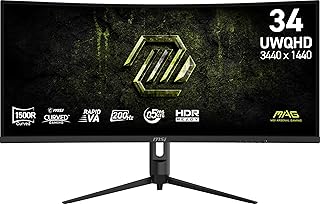 Compare MSI MAG 342CQRF E20 34Inch UWQHD 1500R Gaming Monitor, 3440 x 1440 Rapid VA, 200Hz, 0.5ms at KSA Price