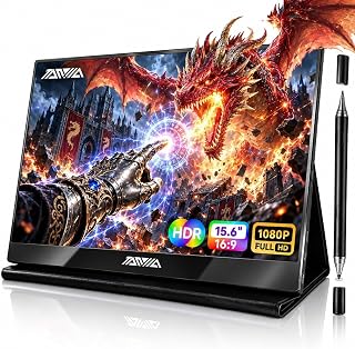 Compare 15.6 inch Portable Monitor|10Point Touch Screen |FHD 1080P|IPS AntiGlare Display, USBCHDMI Plug & Play|Compatible with Laptop, PC, Phone, PS5|Switch, Dual Monitor for Work & Gaming at KSA Price