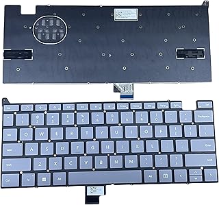Compare New Keyboard US Layout for Microsoft Surface Laptop GO12 2013 1943 1963 Gray Frameless Laptop Keyboard AEZ91U06110356500VE3A NSK916PQ AEZ91U06110 9Z NJ1PQ.601 911US with Fingerprint Holes at KSA Price