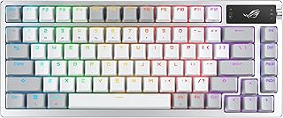 Compare ASUS ROG Azoth Wireless Mechanical Gaming Keyboard – 75% TKL, TriMode Connectivity, Hot Swappable Prelubed ROG NX Snow Linear Switches, PBT Keycaps, RGB, OLED Display, PCMac Support  White at KSA Price