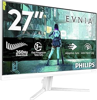 Compare Philips Evnia Gaming Monitor 27M2N3201PL 27 inch FHD, 260Hz, Fast IPS Panel, 1ms GtG, Adaptive Sync, HDR10, GSync Compatible 1920x1080 HDMI 1x 2.0 DP 1x 1.4 White at KSA Price