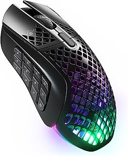 Compare Steelseries Aerox 9 Wireless Gaming MoUSe Ultra Lightweight MmoMoba 89G 18 Programmable Buttons Bluetooth2.4 Ghz Ip54 Water Resistant 180 Hr Battery, Black at KSA Price