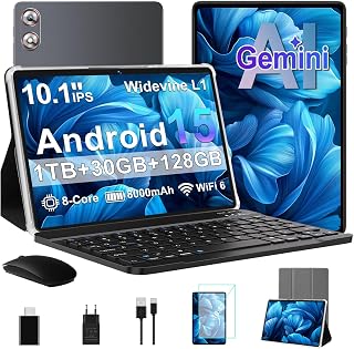 Compare Tablet Android 15 10.1 Inch Gaming Tablet Gemini AI 30GB+128GB+2TB, Grey at KSA Price